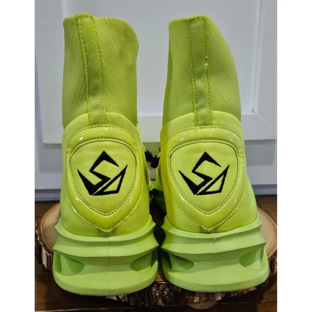RARE Retired Collectible Tronus Mens 11.5 High Top Sneakers Neon Lime